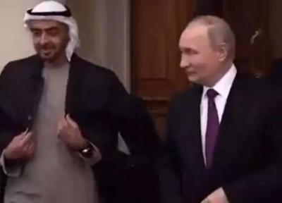 تصاویر ، پوتین اورکتش را به رئیس امارات داد ، بن زاید کُت پوتین را پس داد؟ ، پسکوف: این نشانه علاقه است