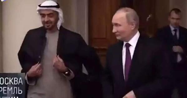 تصاویر ، پوتین اورکتش را به رئیس امارات داد ، بن زاید کُت پوتین را پس داد؟ ، پسکوف: این نشانه علاقه است